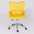 Кресло поворотное BELLA, велюр/желтый (77316) 