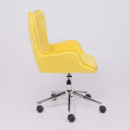 Кресло поворотное BELLA, велюр/желтый (77316) 