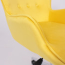 Кресло поворотное BELLA, велюр/желтый (77316) 