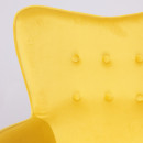 Кресло поворотное BELLA, велюр/желтый (77316) 