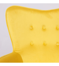 Кресло поворотное BELLA, велюр/желтый