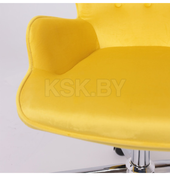 Кресло поворотное BELLA, велюр/желтый (77316) 