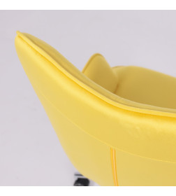 Кресло поворотное BELLA, велюр/желтый