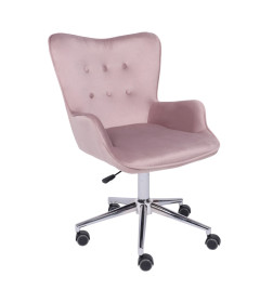 Кресло поворотное BELLA, велюр/пыльная роза