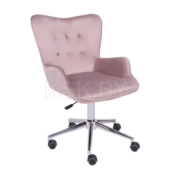Кресло поворотное BELLA, велюр/пыльная роза (77317) 