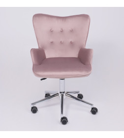 Кресло поворотное BELLA, велюр/пыльная роза