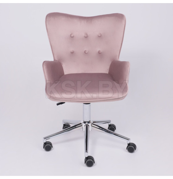 Кресло поворотное BELLA, велюр/пыльная роза (77317) 