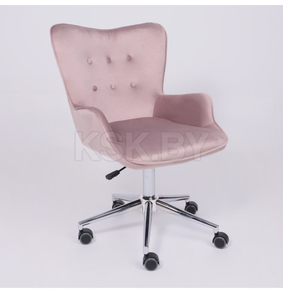 Кресло поворотное BELLA, велюр/пыльная роза (77317) 