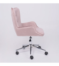 Кресло поворотное BELLA, велюр/пыльная роза