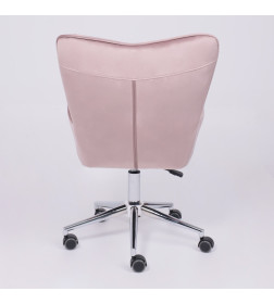 Кресло поворотное BELLA, велюр/пыльная роза