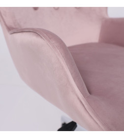 Кресло поворотное BELLA, велюр/пыльная роза