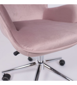 Кресло поворотное BELLA, велюр/пыльная роза