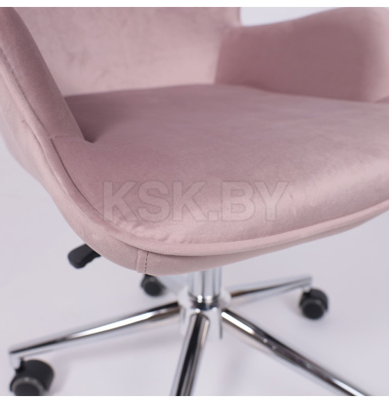 Кресло поворотное BELLA, велюр/пыльная роза (77317) 
