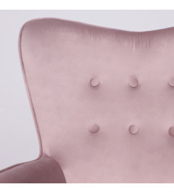 Кресло поворотное BELLA, велюр/пыльная роза