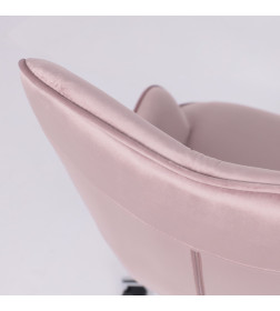 Кресло поворотное BELLA, велюр/пыльная роза