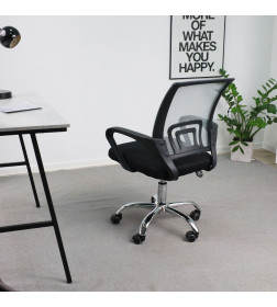 Кресло поворотное RICCI, NEW (серый+черный)