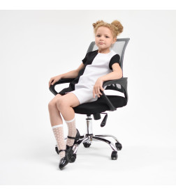 Кресло поворотное RICCI, NEW (серый+черный)