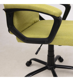 Кресло поворотное MARK, CHROME, ткань, светло-зеленый