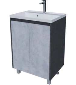 Тумба напольная Джой цемент 60 под умывальник Слим