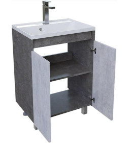 Тумба напольная Джой цемент 60 под умывальник Слим