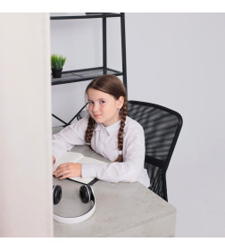 Кресло поворотное TYPE, ткань-сетка, черный/черный