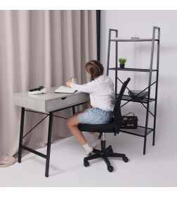 Кресло поворотное TYPE, ткань-сетка, черный/черный