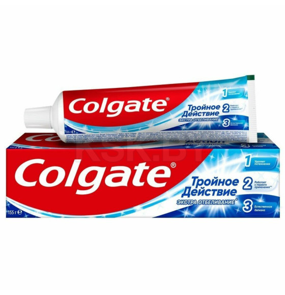 Зубная паста Colgate Тройное действие Экстра Отбеливание, 100 мл (6920354824326) 