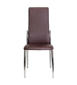 Стул DENVER, коричневый/хром