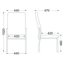 Стул DENVER, черный/хром (27901) 