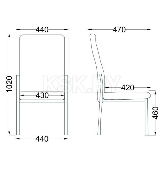 Стул DENVER, черный/хром (27901) 