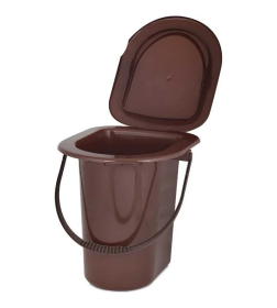 Ведро-туалет 18л (коричневый) М7619(уценка)