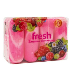Fresh Крем-мыло туалетное Ягодная фантазия (твердое), 4*75 г