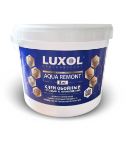 Клей обойный «LUXOL AQUA REMONT» для всех видов обоев, 8 кг, ведро