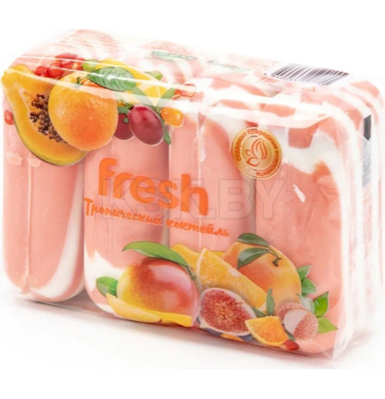 Fresh Крем-мыло туалетное Тропический коктейль (твердое), 4*75 г (4640033122155) 