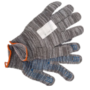 Перчатки трикотажные с ПВХ  х/б 10 кл. 160 текст. 19 размер , серые, 00692 (00692) 