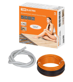 Теплый пол двухжильный в стяжку "ПРОФИ", 5 м, 110 Вт, S укладки 0,65-1,1 м², TDM SQ2501-0012