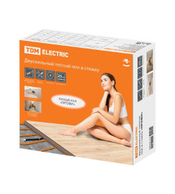 Теплый пол двухжильный в стяжку "ПРОФИ", 5 м, 110 Вт, S укладки 0,65-1,1 м², TDM SQ2501-0012