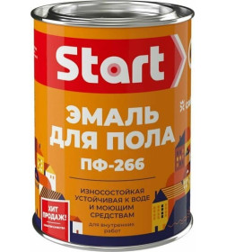Эмаль для пола ПФ-266 Start желто-коричневая, 0,8 кг