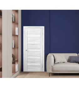 Дверное полотно ST1 Сонома светлый,стекло матовое  2000х600х35мм