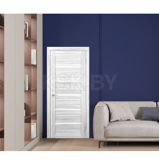 Дверное полотно ST1 Сонома светлый,стекло матовое  2000х800х35мм