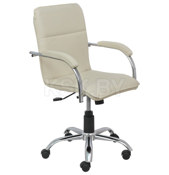Кресло "SAMBA AKS-2" арт.G000.092, эк/к крем, мягкие подлокотники (81876) 