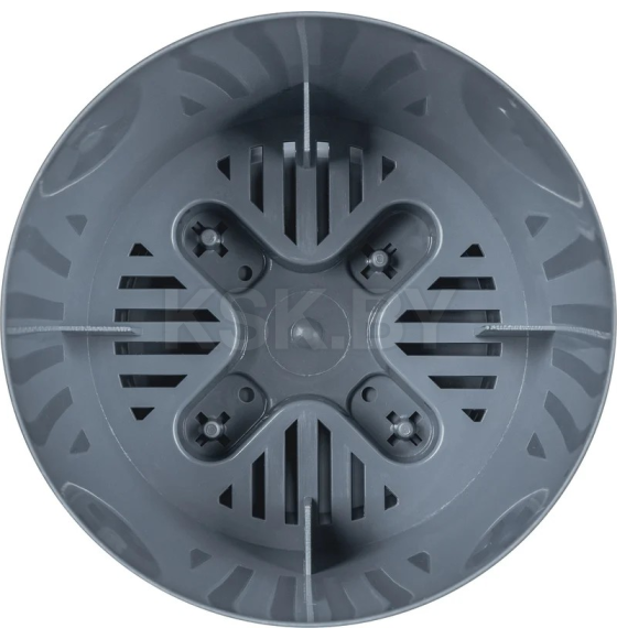 Горшок "Stone Flower" D100мм, 0,5л с декором (серый) (221606835/01) 