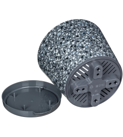 Горшок "Stone Flower" D160 мм, 2л с декором (серый)