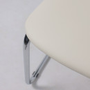 Кресло СЛАВИЯ, кремовый кожзам/хром (114575) 