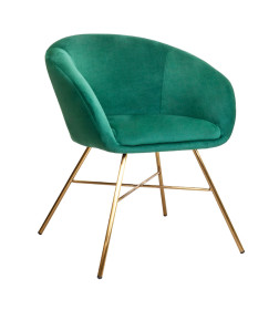 Стул AMUR, (зеленый велюр/золото)