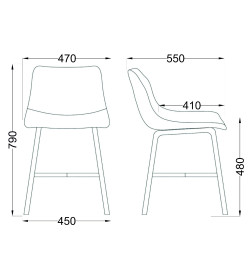 Стул ARIZONA, (черный+черная нить)