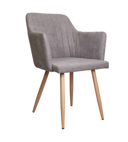 Стул BRIT, светло-серая ткань/дуб