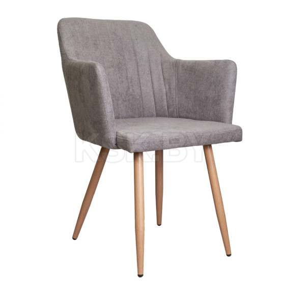 Стул BRIT, светло-серая ткань/дуб (63397) 