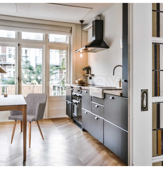 Стул BRIT, светло-серая ткань/дуб (63397) 