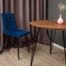 Стул DALLAS, синий велюр 86/черный (68749) 